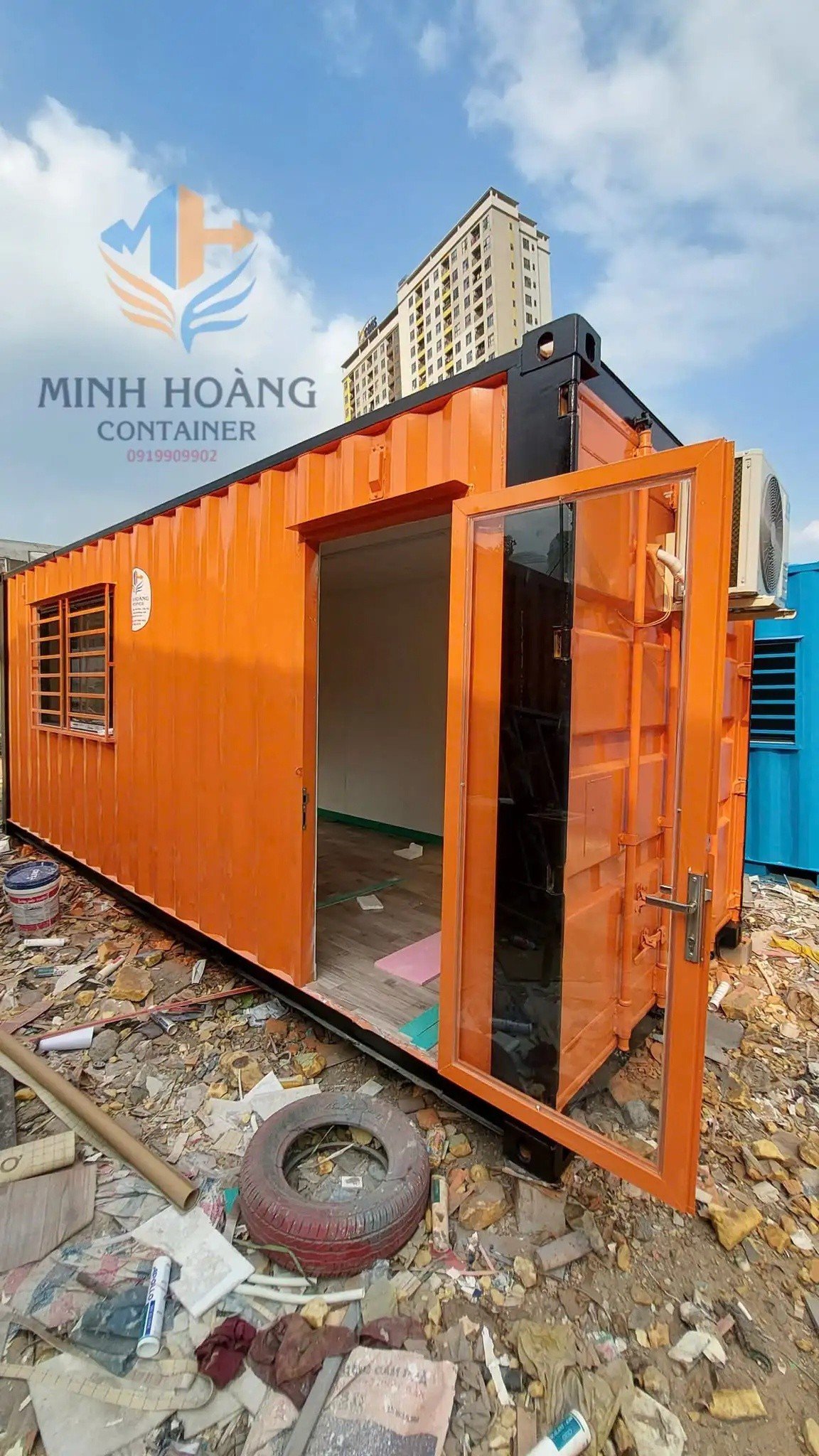 Container Văn Phòng 20 Feet Cam Viền Đen